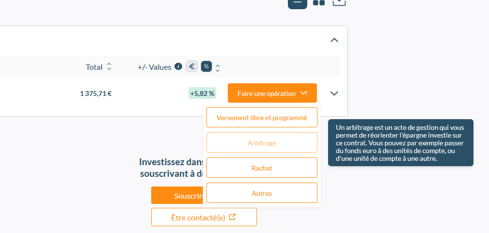 lancer l'arbitrage depuis ton espace personnel