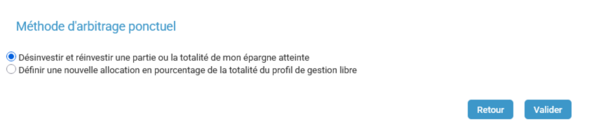 Désinvestir et réinvestir une partie ou la totalité de mon épargne